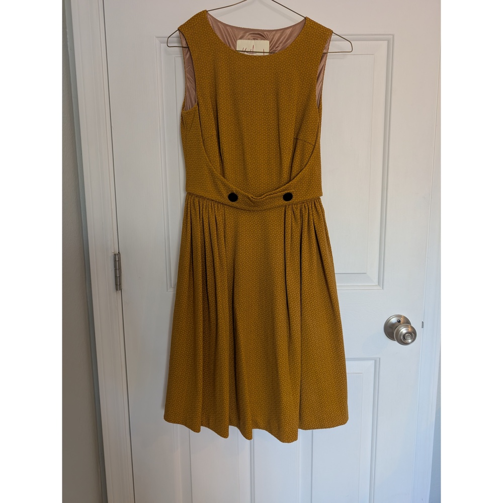 Mustard mid-century Myrtlewood dress